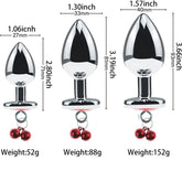 Luxury Metal Anal Training Kit - 3 Sizes with Double Bell Design (4 Colors Available)